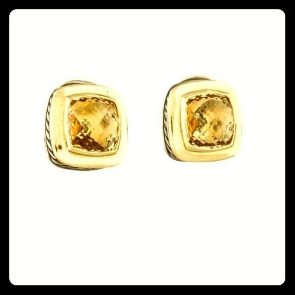 David Yurman Jewelry - David Yurman Gold with silver Citrine earrings